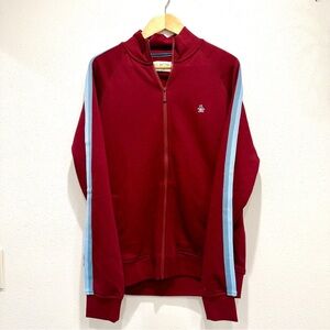 Original Penguin Red Track Jacket with Blue Accents Size L